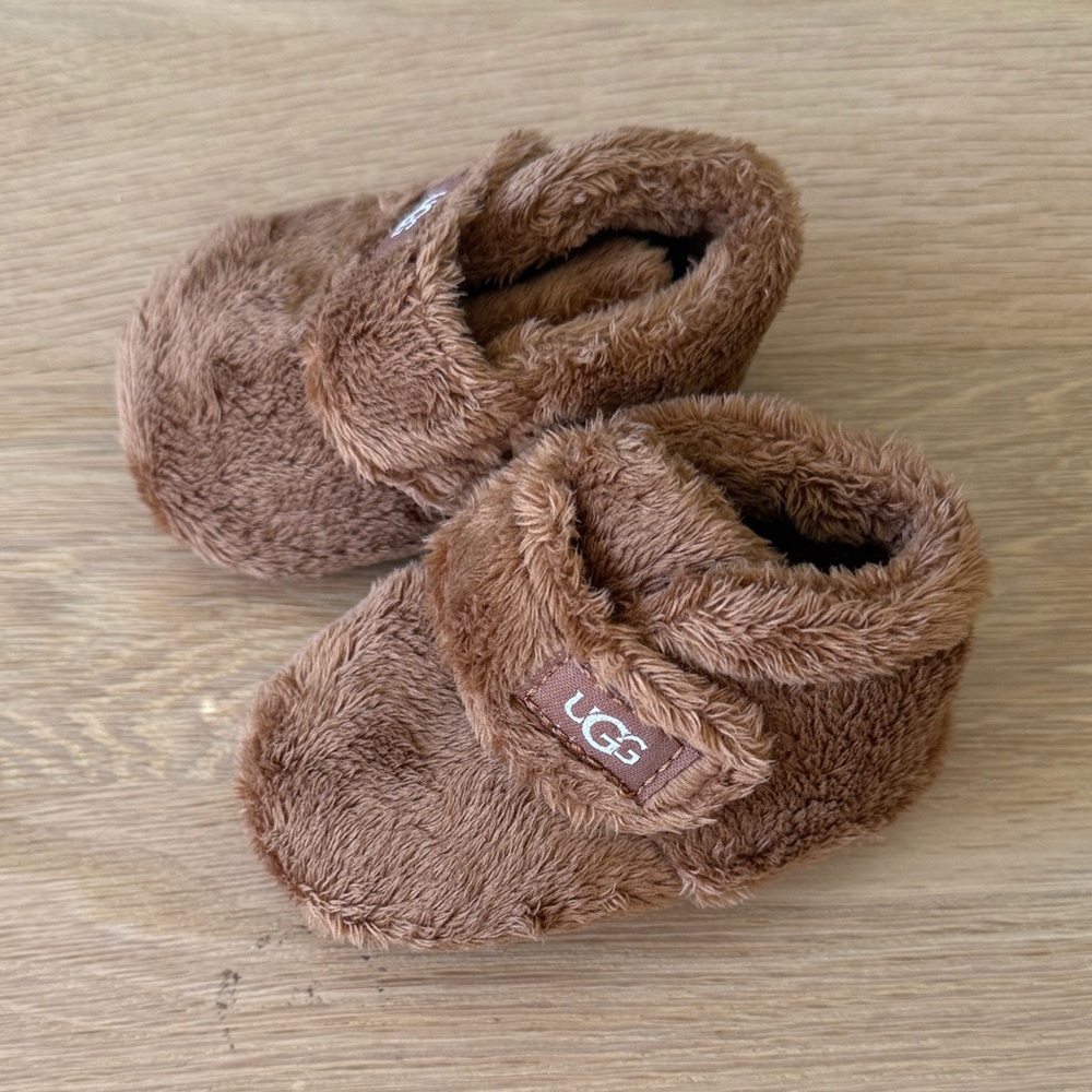 UGG Brown Fuzzy Baby Booties
